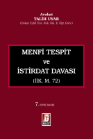 Menfi Tespit İstirdat Davası 7.BASKI Menfi Tespit İstirdat Davası 7.BASKI