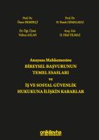 Anayasa Mahkemesine Bireysel Başvurunun Temel Esasları ve İş ve Sosyal Güvenlik Hukukuna İlişkin Kararlar Anayasa Mahkemesine Bireysel Başvurunun Temel Esasları ve İş ve Sosyal Güvenlik Hukukuna İlişkin Kararlar