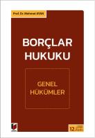 Borçlar Hukuku Genel Hükümler Borçlar Hukuku Genel Hükümler
