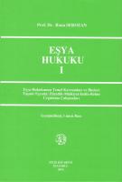 Eşya Hukuku I Eşya Hukuku I