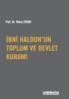 İbni Haldun'un Toplum ve Devlet Kuramı
