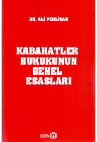 Kabahatler Hukukunun Genel Esasları