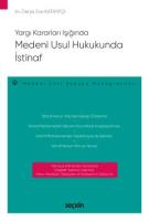 Medeni Usul Hukukunda İstinaf Medeni Usul Hukukunda İstinaf