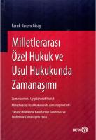 Milletlerarası Özel Hukuk ve Usul Hukukunda Zamanaşımı
