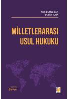 Milletlerarası Usul Hukuku Milletlerarası Usul Hukuku