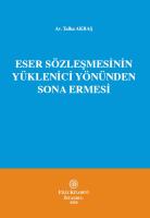 Eser Sözleşmesinin Yüklenici Yönünden  Sona Ermesi