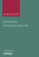 Serozan Hukukta Yöntem - Mantık 3.baskı