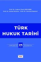 TÜRK HUKUK TARİHİ  27.BASKI TÜRK HUKUK TARİHİ  27.BASKI