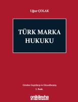 Türk Marka Hukuku Türk Marka Hukuku