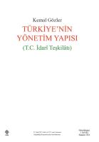 Türkiyenin Yönetim Yapısı ( T.C. İdari Teşkilatı ) Kemal Gözler Türkiyenin Yönetim Yapısı ( T.C. İdari Teşkilatı ) Kemal Gözler