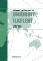 Uluslararası Ticari Sözleşmeler İçin Unidroit İlkeleri 2016 Uluslararası Ticari Sözleşmeler İçin Unidroit İlkeleri 2016