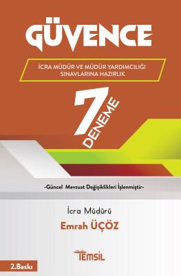 Temsil Kitap Güvence İcra Müdürlüğü ve Müdür Yardımcılığı Sınavlarına Hazırlık 7 Deneme 2.BASKI