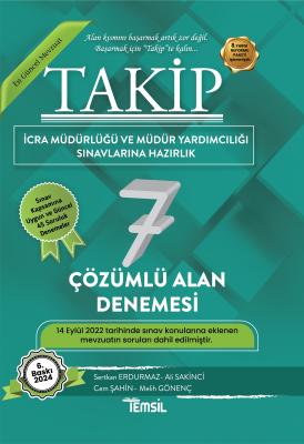 TAKİP Takip İcra Müdürlüğü ve Müdür Yardımcılığı Sınavı 7 Çözümlü Alan Denemesi 2024 6.BASKI; Çözümlü 7 Alan Denemesi