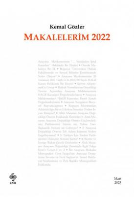 Makalelerim 2022 ( GÖZLER ) Prof. Dr. Kemal Gözler