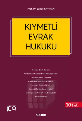 Kıymetli Evrak Hukuku 10.BASKI