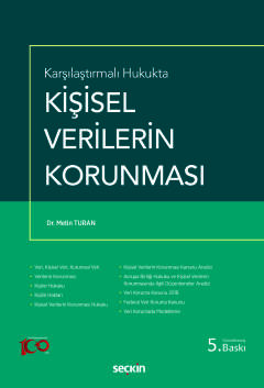 Kişisel Verilerin Korunması 5.BASKI Dr. Metin Turan