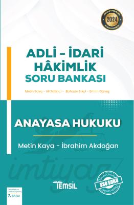 İmtiyaz Adli-İdari Hâkimlik Anayasa Hukuku Soru Bankası 7.baskı Metin 