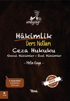 İMTİYAZ Ceza Hukuku (Genel Hükümler - Özel Hükümler) Ders Notları 6.BASKI
