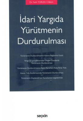 İdari Yargıda Yürütmenin Durdurulması Fatih Torun