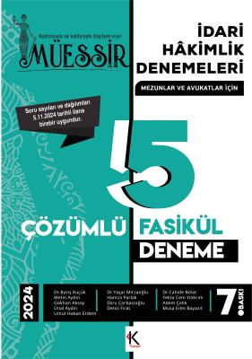 Müessir İdari Hakimlik Denemeleri-ÇÖZÜMLÜ/ 2024