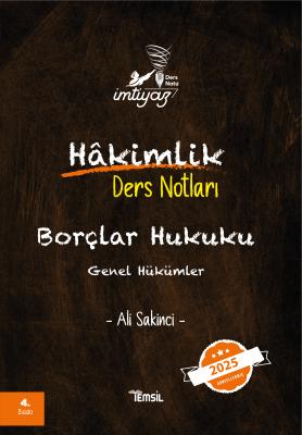 İMTİYAZ Borçlar Hukuku Genel Hükümler 4.BASKI Ali Sakinci