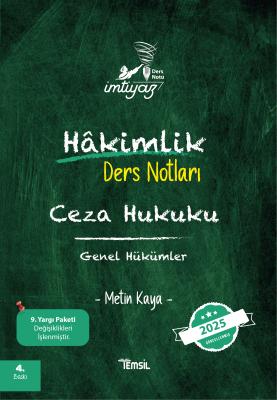 İmtiyaz Hakimlik Ders Notları Ceza Hukuku Genel Hükümler 4.BASKI Metin