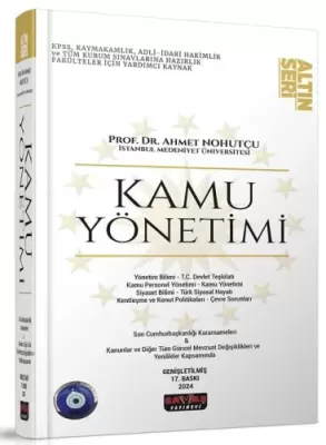 Kamu Yönetimi Konu Anlatımı Altın Seri 17.baskı Prof. Dr. Ahmet Nohutç