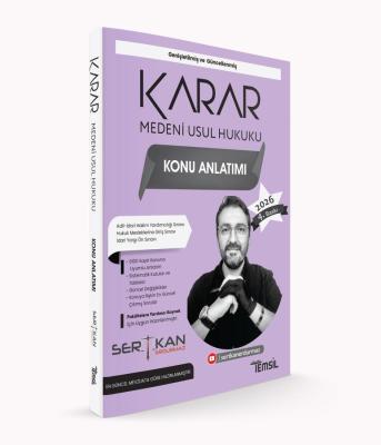 KARAR Medeni Usûl Hukuku Konu Anlatımı Kitabı 4.Baskı Sertkan Erdurmaz