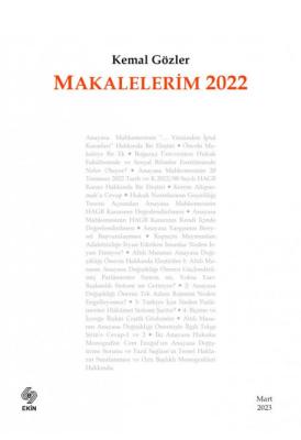 Makalelerim 2022 ( GÖZLER ) Prof. Dr. Kemal Gözler