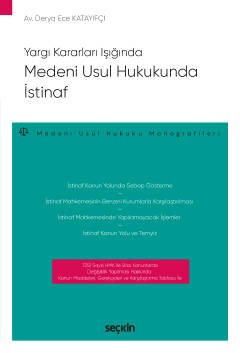 Medeni Usul Hukukunda İstinaf Derya Ece Katayıfçı