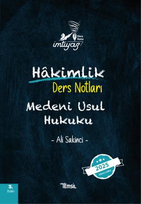 İMTİYAZ Medeni Usul Ders Notları 3.BASKI