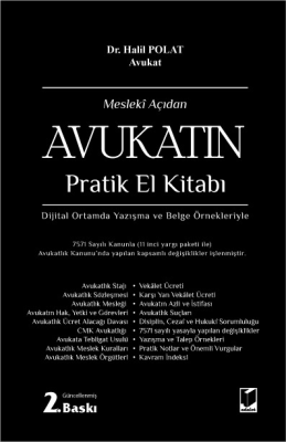 Mesleki Açıdan Avukatın Pratik El Kitabı Halil Polat