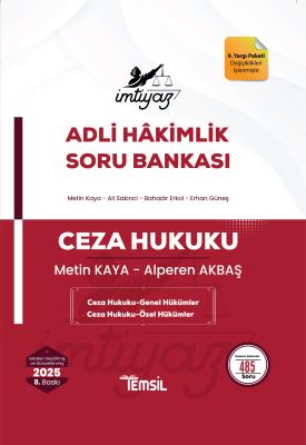 İMTİYAZ Ceza Hukuku (Genel Hükümler - Özel Hükümler) Soru Bankası 8.BASKI