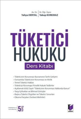 Tüketici Hukuku Ders Kitabı 5.BASKI Yahya Deryal