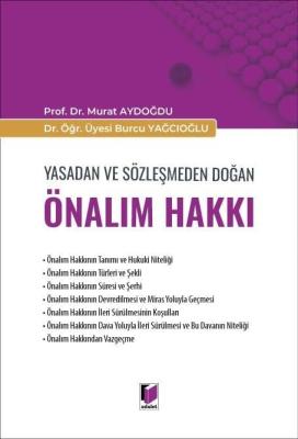 Yasadan ve Sözleşmeden Doğan Önalım Hakkı